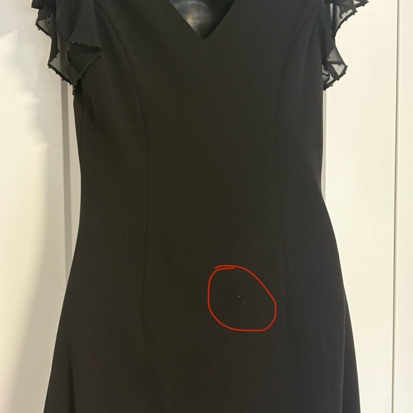 Vintage Jessica Black Cocktail Midi Beaded Dress Size 12 - Picture 8 of 14